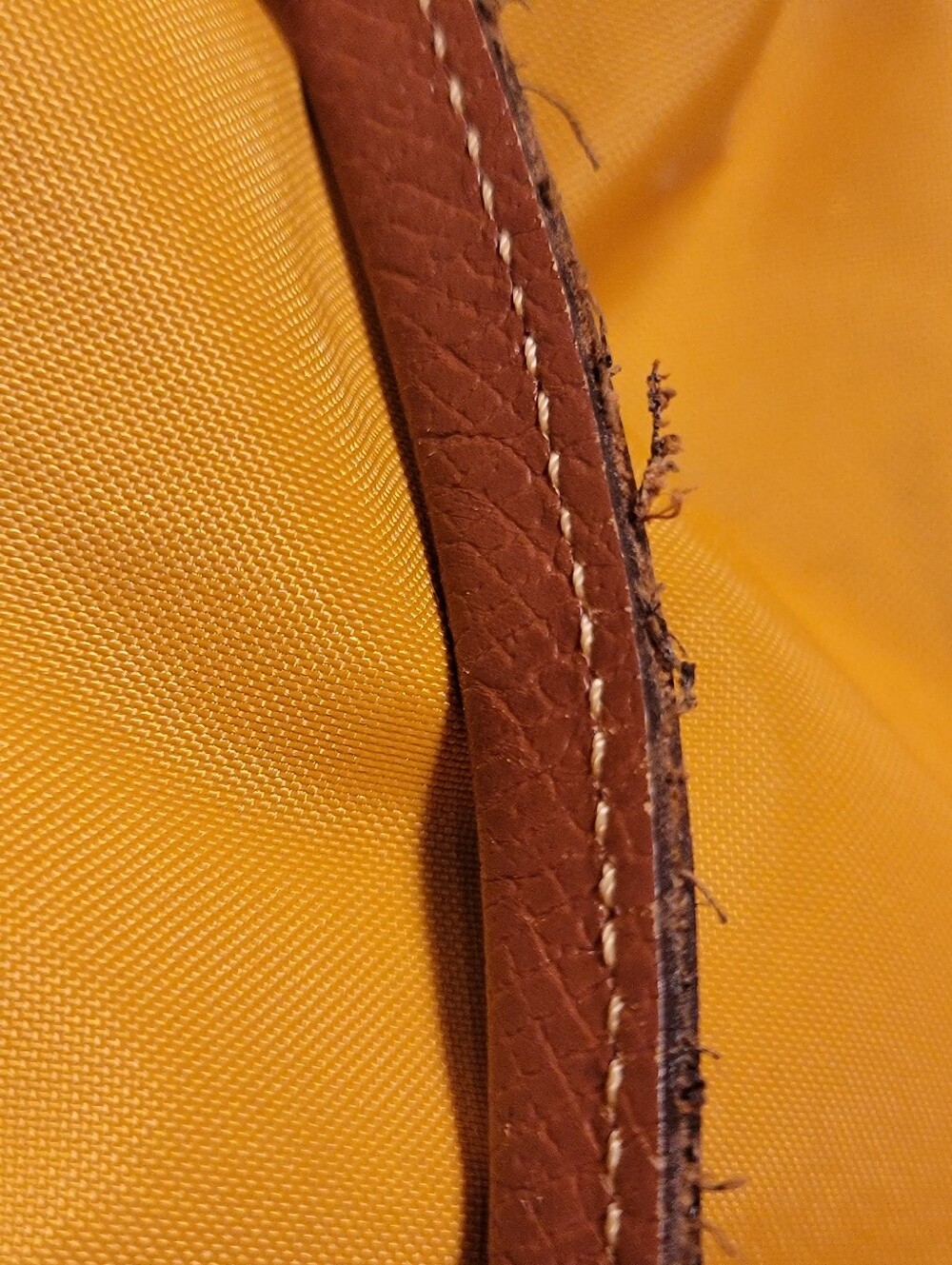 LONGCHAMP PARIS Le Pliage Mustard Yellow Small Nylon Tote Made in France - Picture 7 of 8